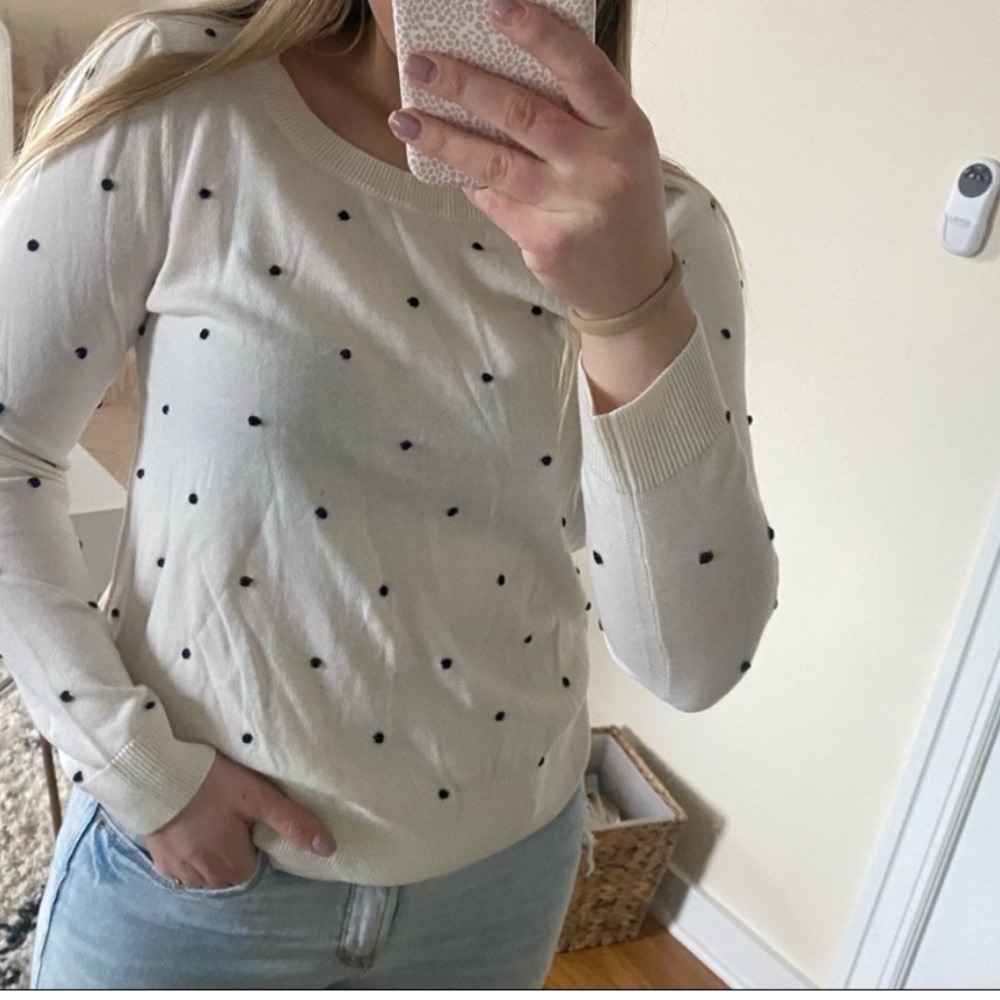 NWOT Talbots Polka Dot Sweater - Sz Medium